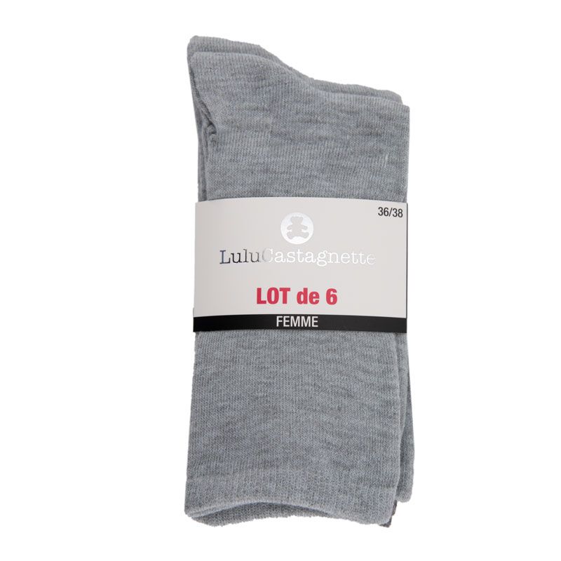 Lot de 6 chaussettes nilda Femme LULU CASTAGNETTE