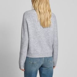 Pull light grey melange pcolla ls o-neck knit mm 17150725 Femme PIECES