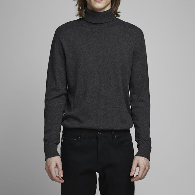 Pull Col Roulé Zippé Pour Homme - Coupe Slim Fit - Style Casual Vintage - Chaud Pour Automne/hiver