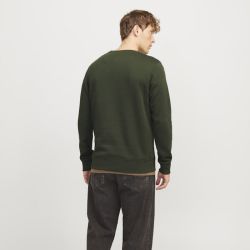 Jjskull rock sweat crew neck kombu green Homme JACK & JONES