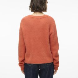 Pull burnt sienna puff ls o-neck 10310876 Femme VERO MODA Pull burnt sienna puff ls o-neck 10310876 Femme VERO MODA