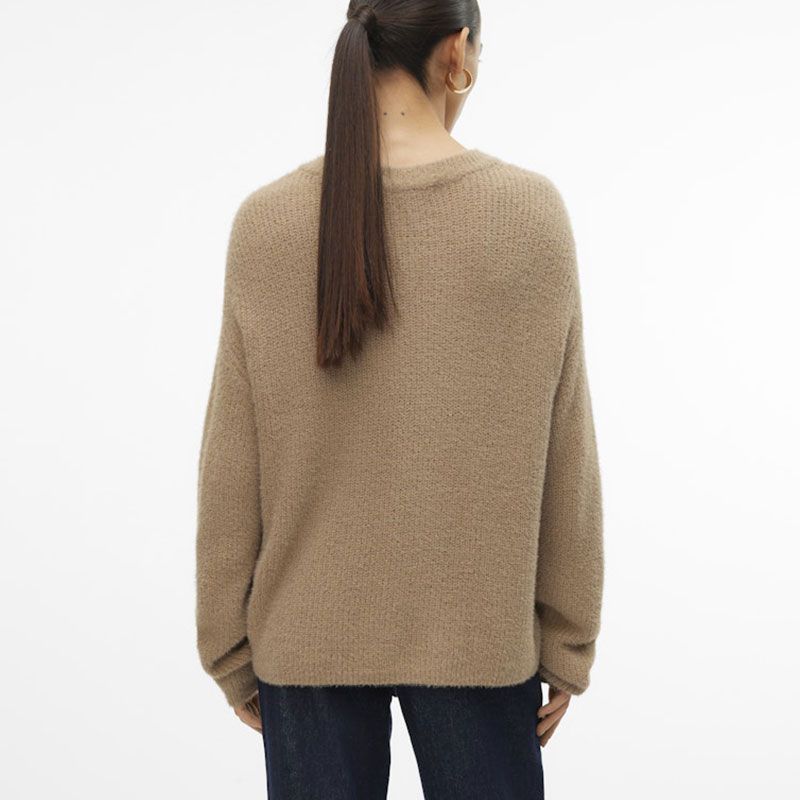 Pull burnt sienna puff ls o-neck 10310876 Femme VERO MODA