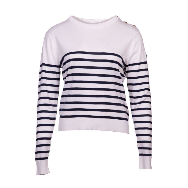 Pull femme raye bouton epaule rakel Femme BURTON OF LONDON