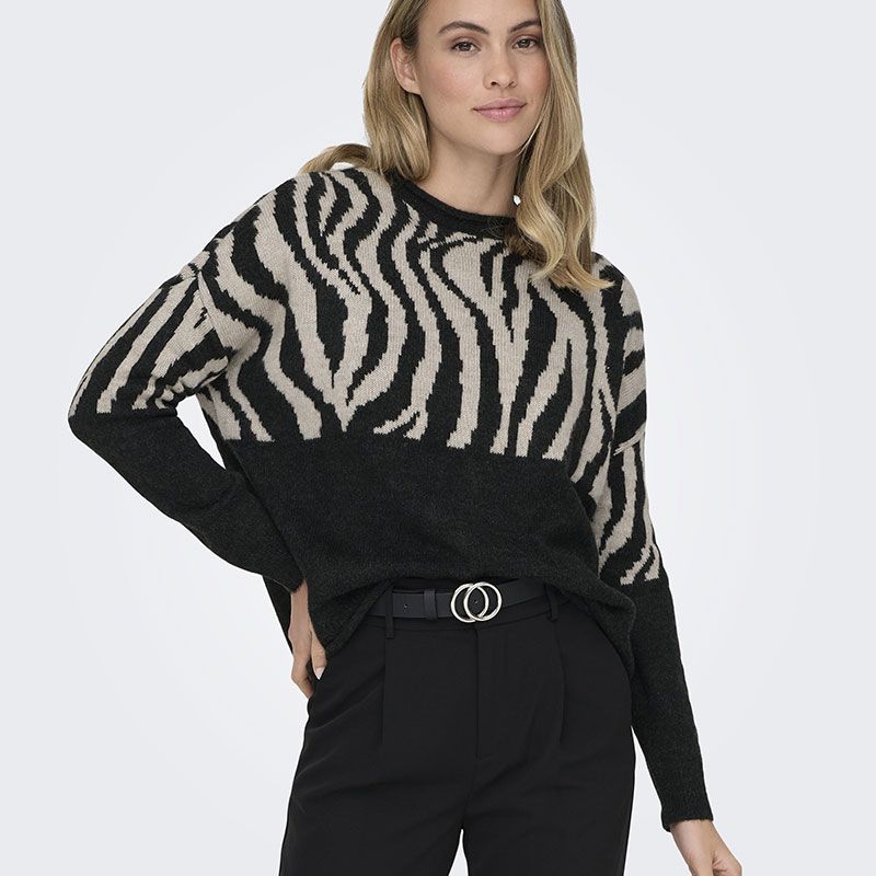 Pull ml pirate black onljade zebra ls o-neck 15324454 Femme ONLY Pull ml pirate black onljade zebra ls o-neck 15324454 Femme ONLY