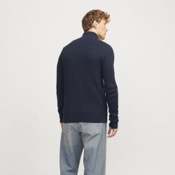 Jjpannel knit zip cardigan aw24 black Homme JACK & JONES Jjpannel knit zip cardigan aw24 black Homme JACK & JONES