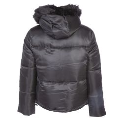 Doudoune bonny/nr courte capuche fourrure Femme VON DUTCH