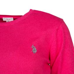 Pull fin ml noir col rond 64809 Femme US POLO