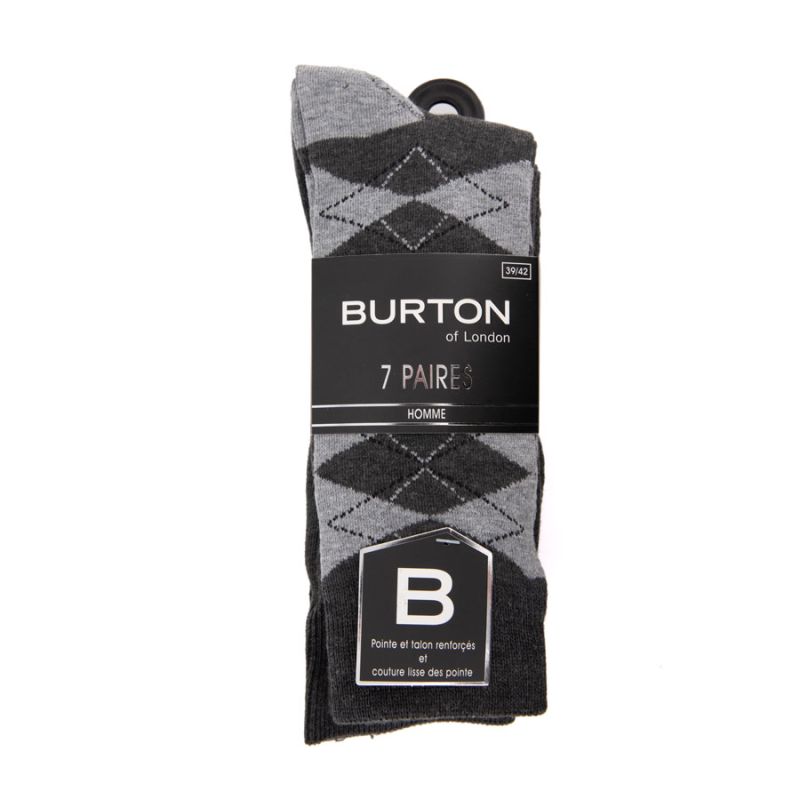 Pack de 7 chaussettes fantaisies kamalo Homme BURTON OF LONDON