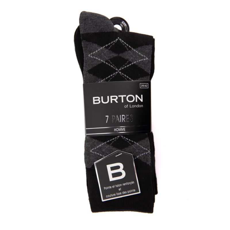 Pack de 7 chaussettes fantaisies kamalo Homme BURTON OF LONDON