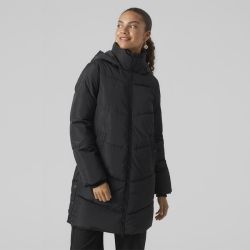 Doudoune longue cap black vmhalsey coat ga boo 10290436 Femme VERO MODA