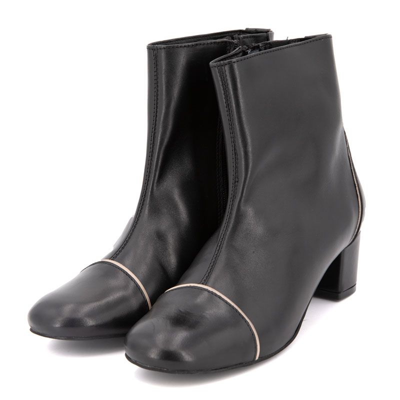 BOTTINE RAOLA NAPPA NOIR/LISERET BEIGET36-41 BOTTINE RAOLA NAPPA NOIR/LISERET BEIGET36-41