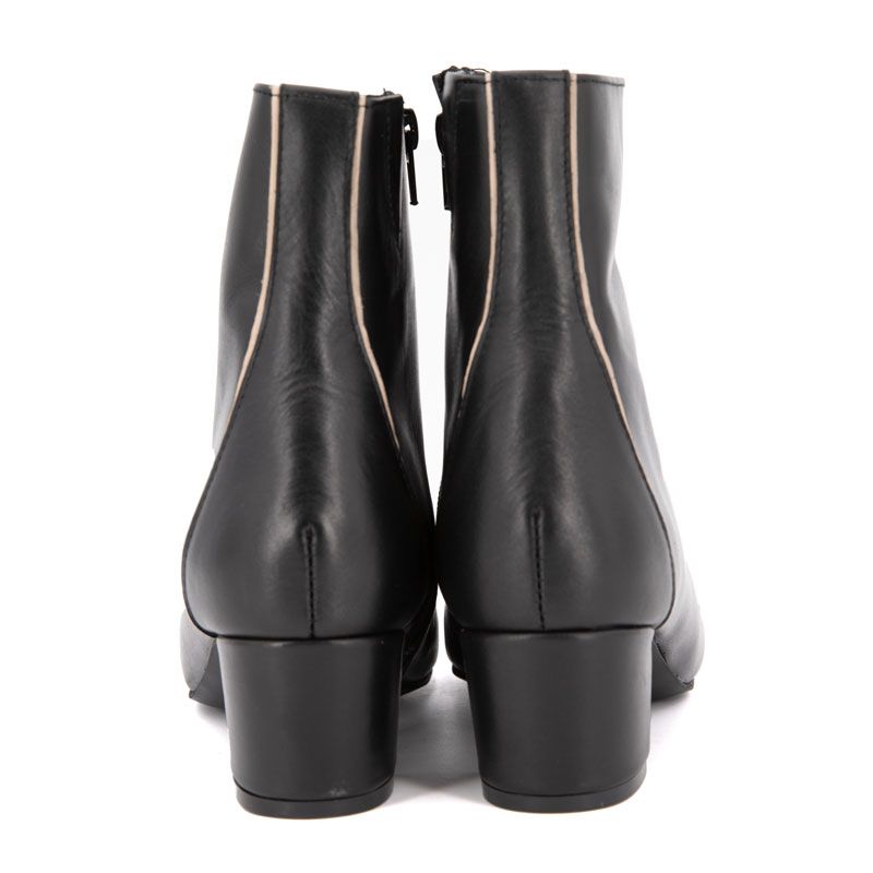 BOTTINE RAOLA NAPPA NOIR/LISERET BEIGET36-41 BOTTINE RAOLA NAPPA NOIR/LISERET BEIGET36-41