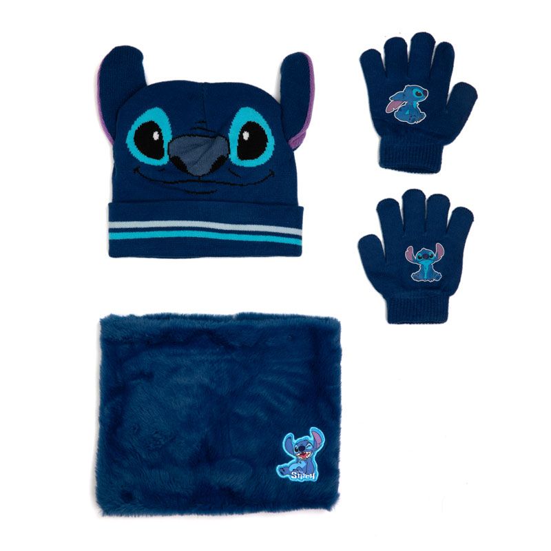 Bonnet gants snood garÇon lilo & stitch lil24-3190 Enfant TOM & KIDDY