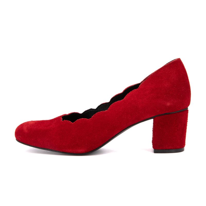 ESCARPINS CELIA VELOUR ROUGE 445T36-42