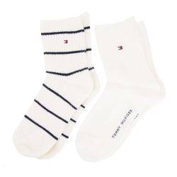 Chaussette th femme off white short sock 2p breton str, 35/42 Femme TOMMY HILFIGER