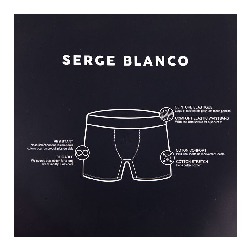 Lot de 2 homme boxer coton elasthanne serge blanco Homme SERGE BLANCO Lot de 2 homme boxer coton elasthanne serge blanco Homme SERGE BLANCO
