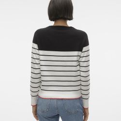 Pull ml o-neck raglan vmalma snow white 10300043 4235 Femme VERO MODA