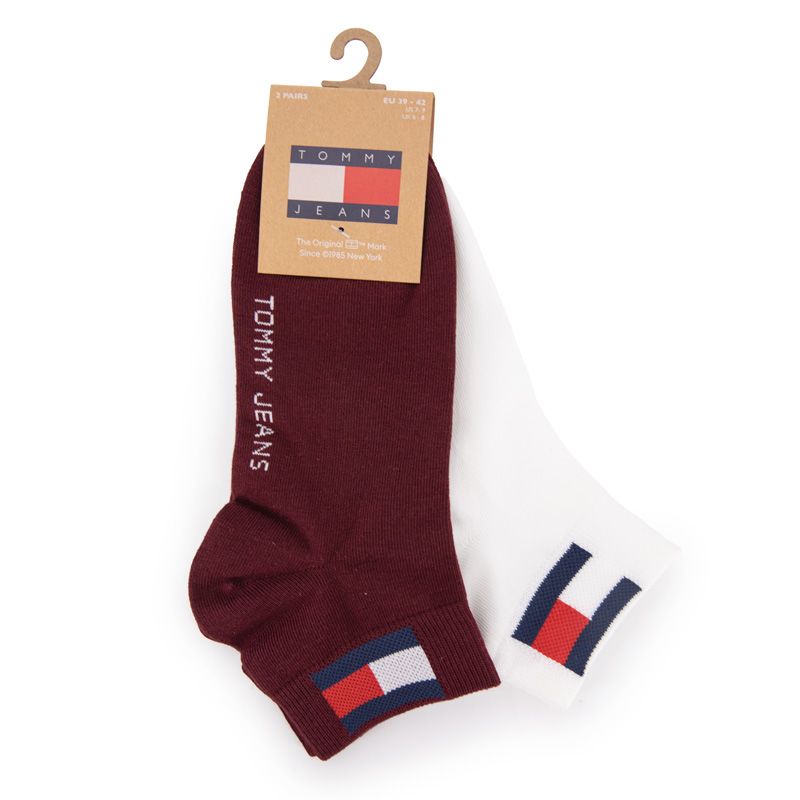 CHAUSSETTE TH MIXTE RED/WHITE TH UNI TJ QUARTER 2P FLAG,39/46