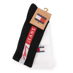 CHAUSSETTE TH MIXTE BLACK/WHITE TJ SOCK 2P VERTICAL LOGO, 35/46 CHAUSSETTE TH MIXTE BLACK/WHITE TJ SOCK 2P VERTICAL LOGO, 35/46