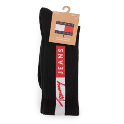 CHAUSSETTE TH MIXTE BLACK/WHITE TJ SOCK 2P VERTICAL LOGO, 35/46 CHAUSSETTE TH MIXTE BLACK/WHITE TJ SOCK 2P VERTICAL LOGO, 35/46
