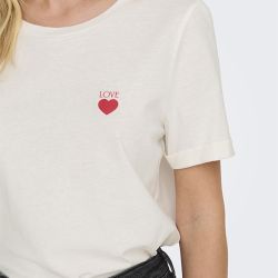 Tee shirt Kitty coeur coton Femme JDY Tee shirt Kitty coeur coton Femme JDY