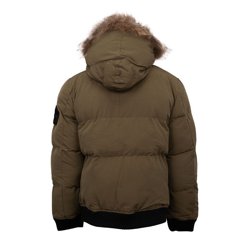 Blouson capuche fourrure kaki mw615 Homme THE NEW DESIGNERS