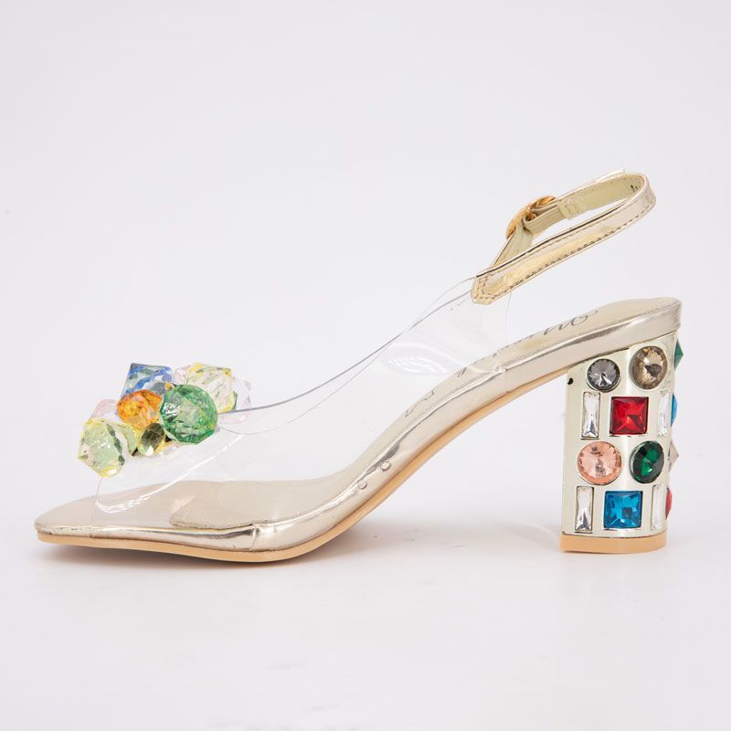 Sandale a talon missy01 dore 35/41 Femme LAURA VITA