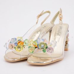 Sandale a talon missy01 dore 35/41 Femme LAURA VITA