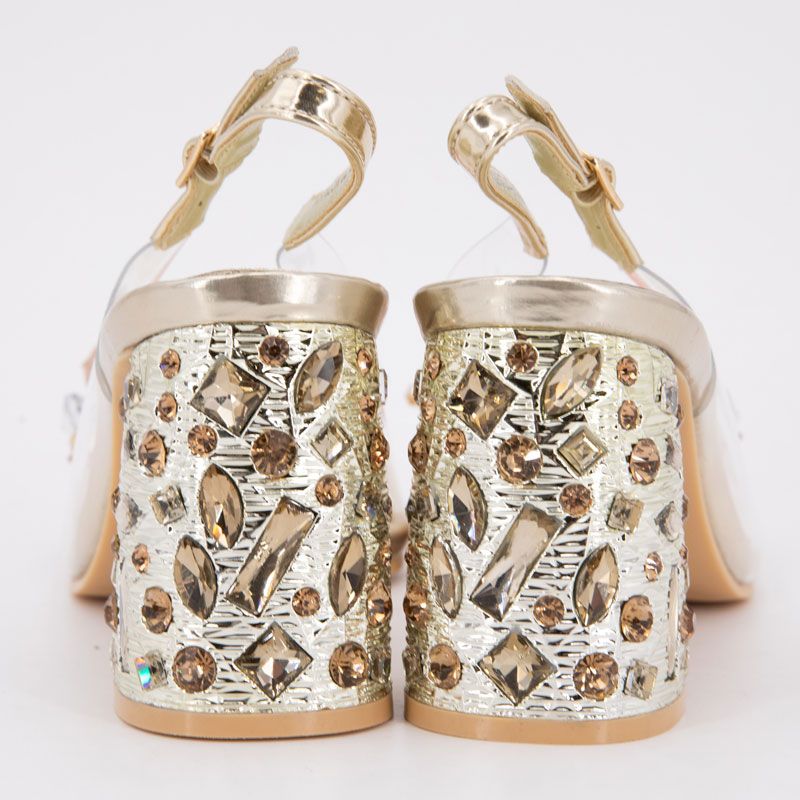 Sandale a talon marlen02 or 35/41 Femme LAURA VITA