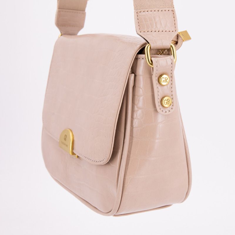 Sac bandouliere Romy motif croco à clip doré 22x18x8cm Femme GEORGES RECH