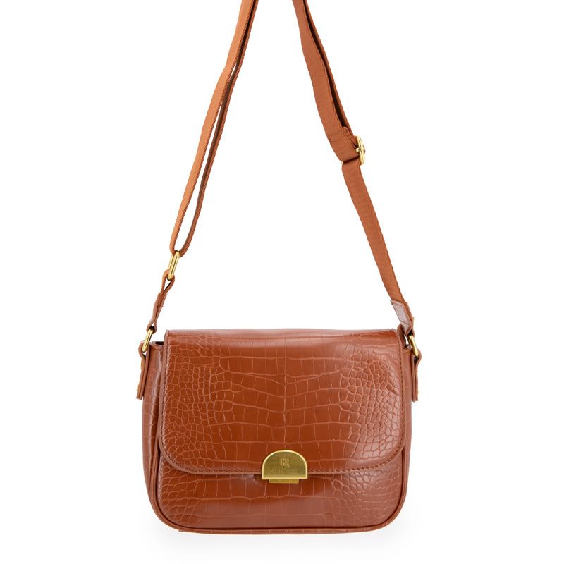 Sac bandouliere Romy motif croco à clip doré 22x18x8cm Femme GEORGES RECH