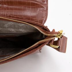 Sac bandouliere Romy motif croco à clip doré 22x18x8cm Femme GEORGES RECH