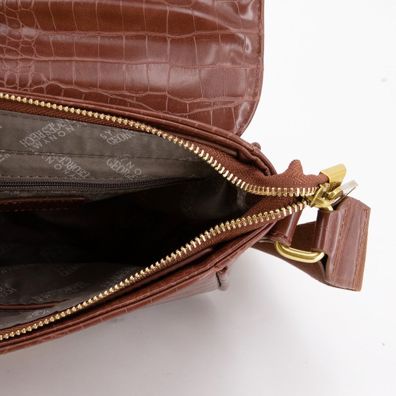 Sac bandouliere Romy motif croco à clip doré 22x18x8cm Femme GEORGES RECH