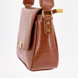 Sac bandouliere Romy motif croco à clip doré 22x18x8cm Femme GEORGES RECH