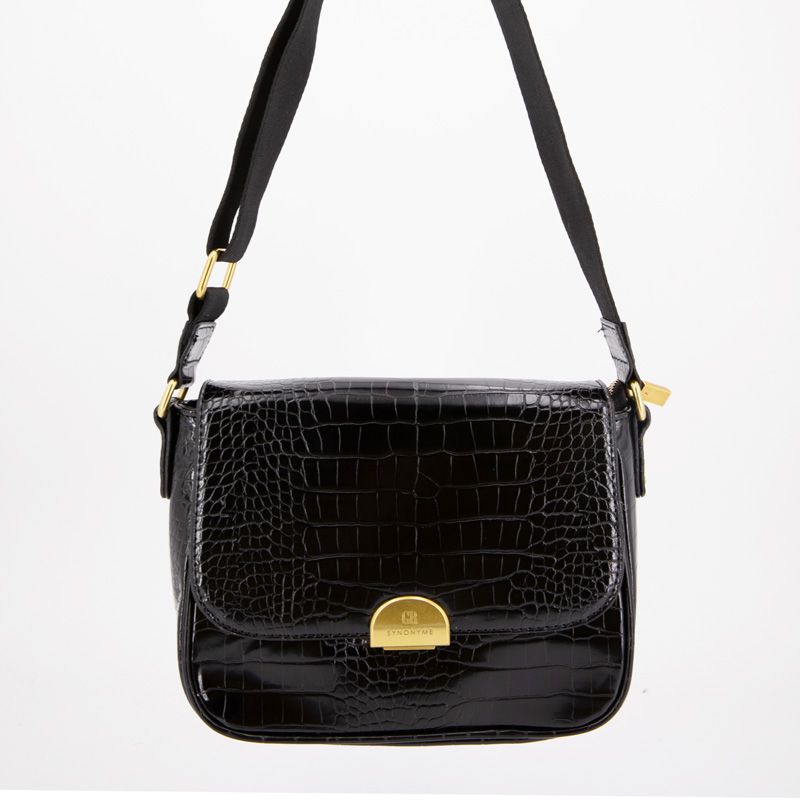 Sac bandouliere Romy motif croco à clip doré 22x18x8cm Femme GEORGES RECH