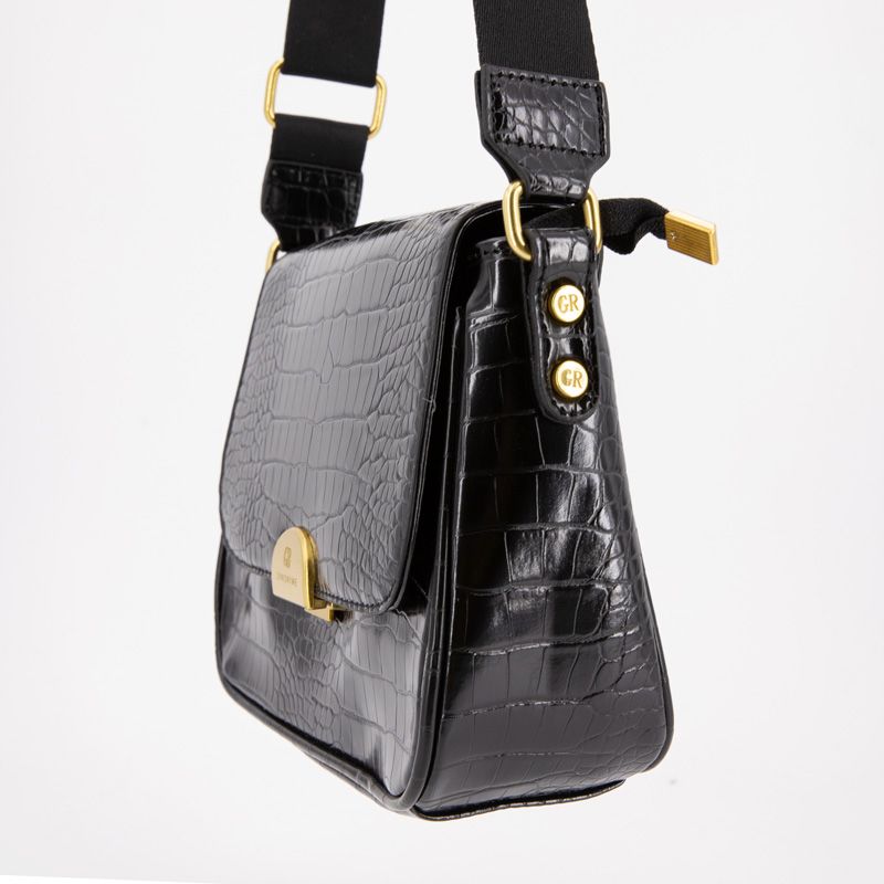 Sac bandouliere Romy motif croco à clip doré 22x18x8cm Femme GEORGES RECH Sac bandouliere Romy motif croco à clip doré 22x18x8cm Femme GEORGES RECH