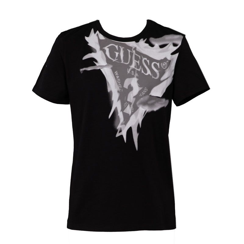 Tshirt mc noir l5gi20k8hm4-jblk Enfant GUESS