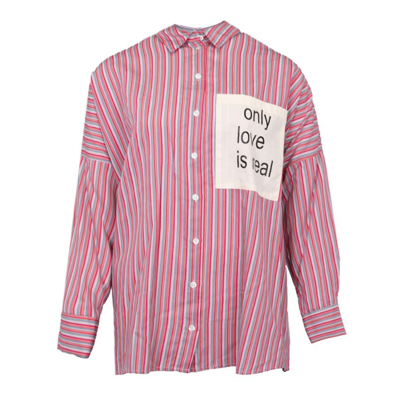 Chemise dixie azzurro/rosa cdvlulg Femme DIXIE