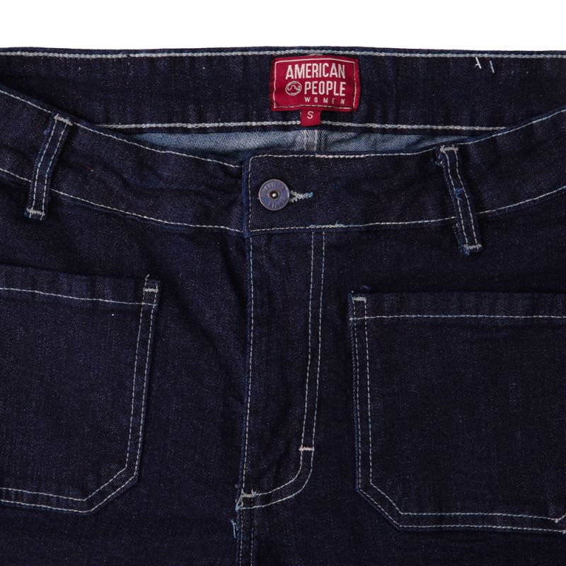 Pantalon santana black denim aw24-310-01 Femme AMERICAN PEOPLE Pantalon santana black denim aw24-310-01 Femme AMERICAN PEOPLE
