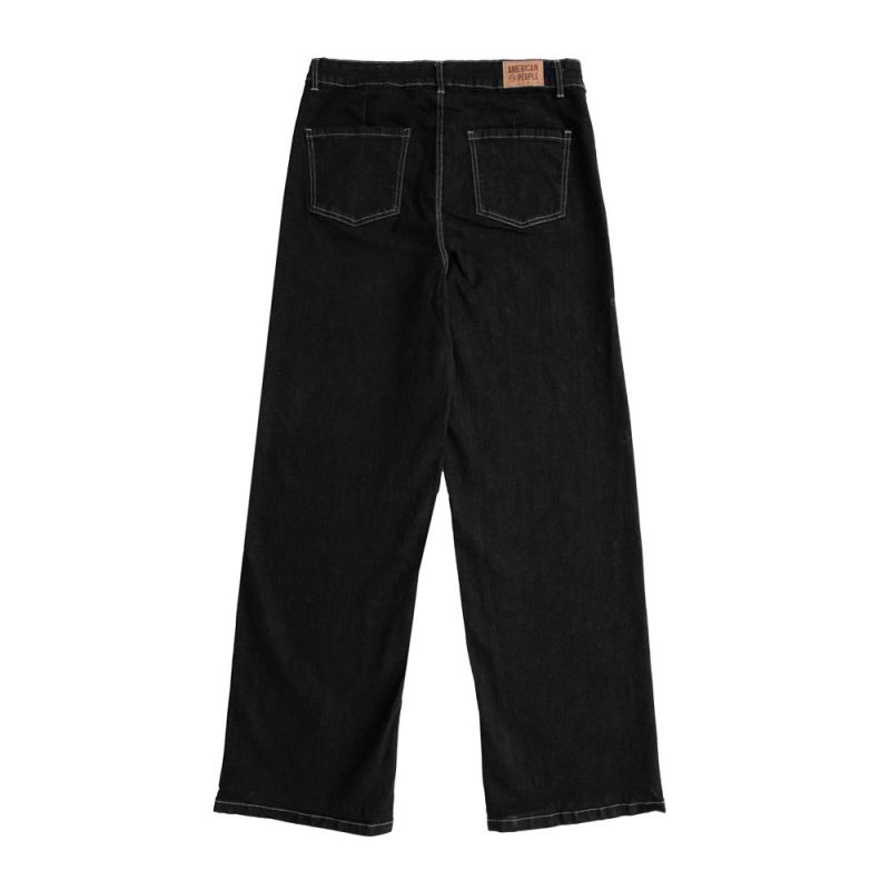 Pantalon santana black denim aw24-310-01 Femme AMERICAN PEOPLE
