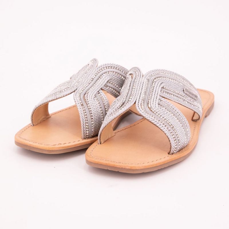 Mule habana argent c330026 t36/41 Femme LES TROPEZIENNES PAR M.BELARBI