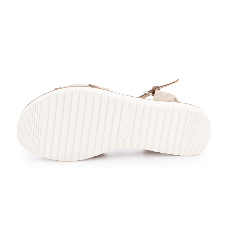 Sandales compensées avec corde semelle blanche Femme TOM TAILOR Sandales compensées avec corde semelle blanche Femme TOM TAILOR
