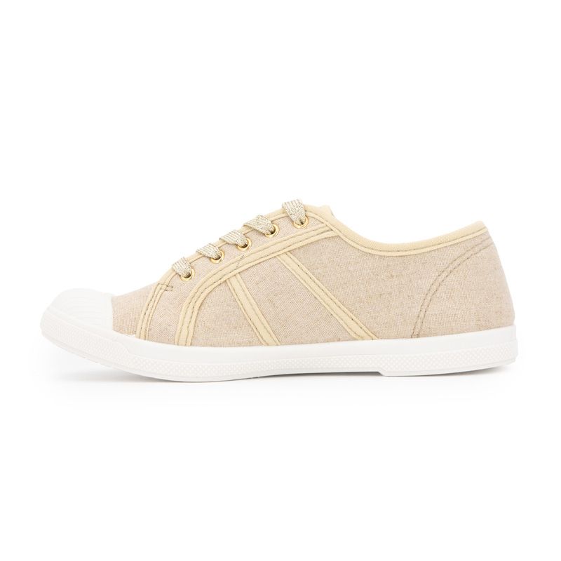 Basket mode cloruni beige-or c043179 t36/41 Femme LES TROPEZIENNES PAR M.BELARBI
