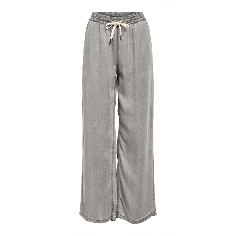 Pantalon toile large gris Femme OBJECT
