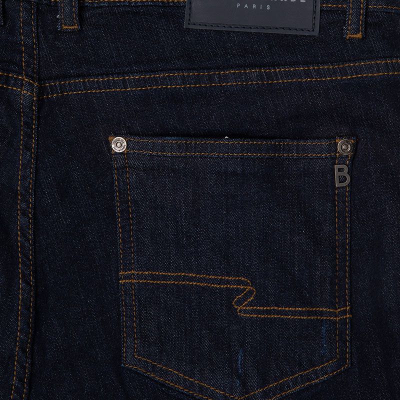 Jean foncé Mexico avec surpiqures jaunesHomme BILL TORNADE