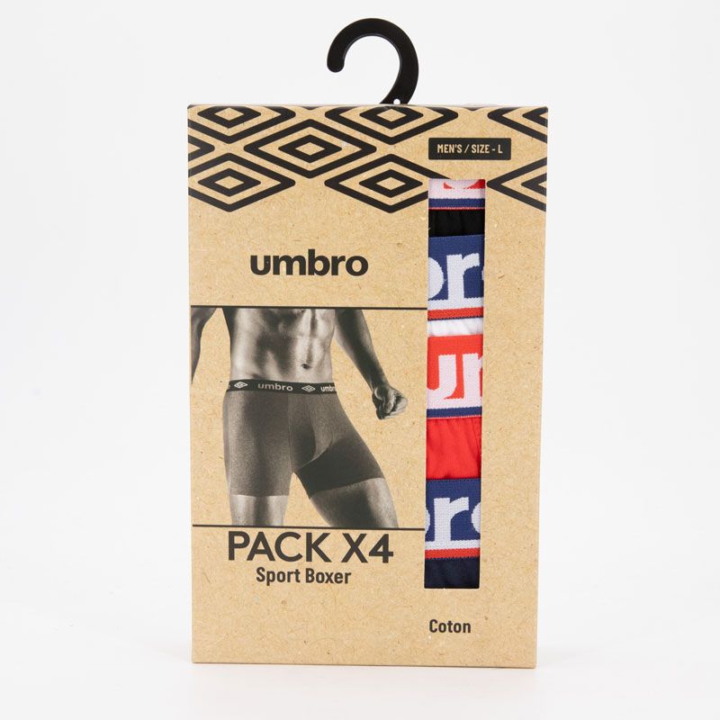 Lot de 4 boxers coton umr/1/bcx4/class1 Homme UMBRO