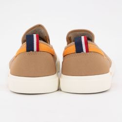 Baskets à enfiler tissu uni semelle blanche Homme US POLO