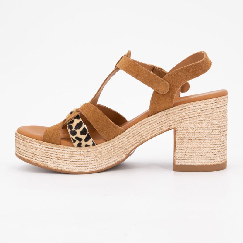 Sandales a talon  leo/muscade 32563 t36/41 Femme CARLA TORTOSA Sandales a talon  leo/muscade 32563 t36/41 Femme CARLA TORTOSA