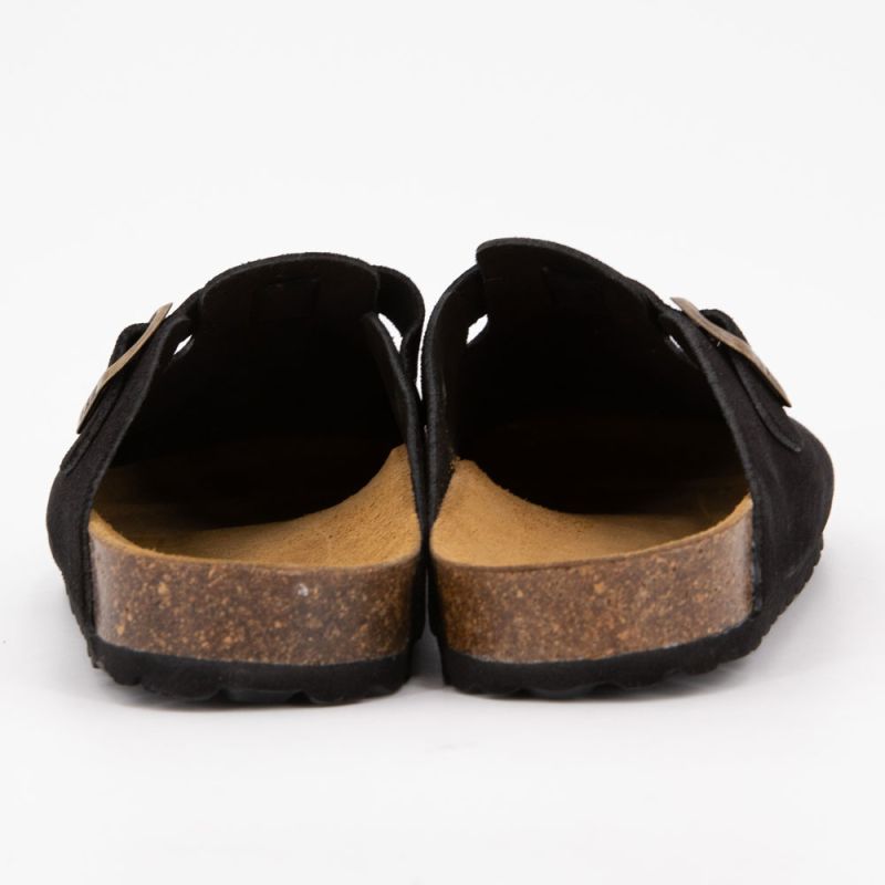 Sabots en cuir lisse daim à boucle Femme I AM Sabots en cuir lisse daim à boucle Femme I AM