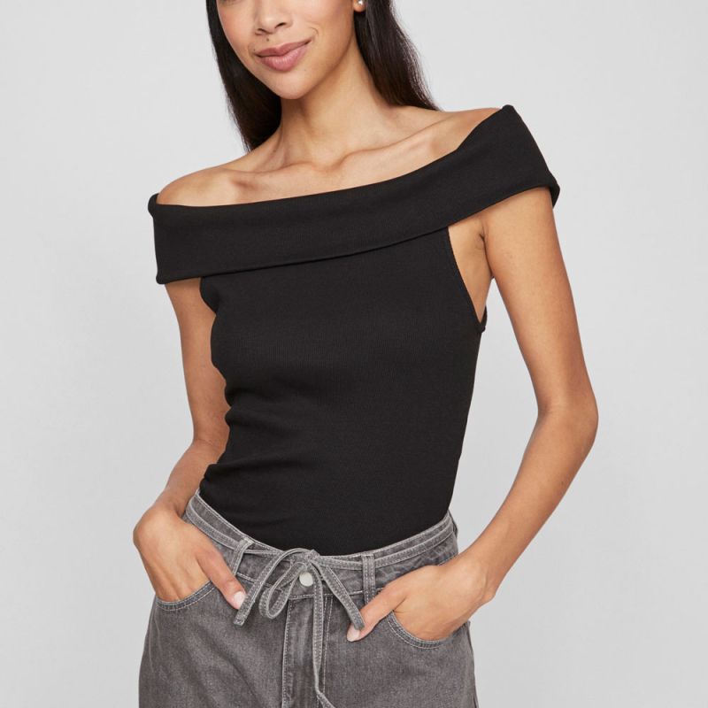 Tee shirt visahia black 14106166 4423 Femme VILA